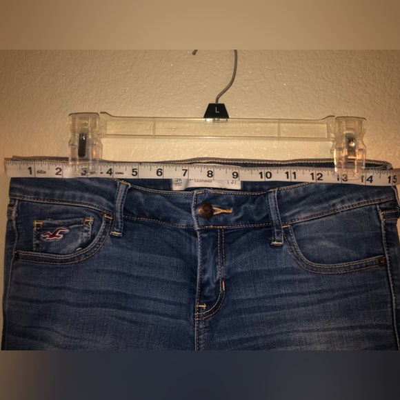 Women's-Junior Hollister Distressed Denim Blue Jeans Sz 5R - Picture 5 of 8